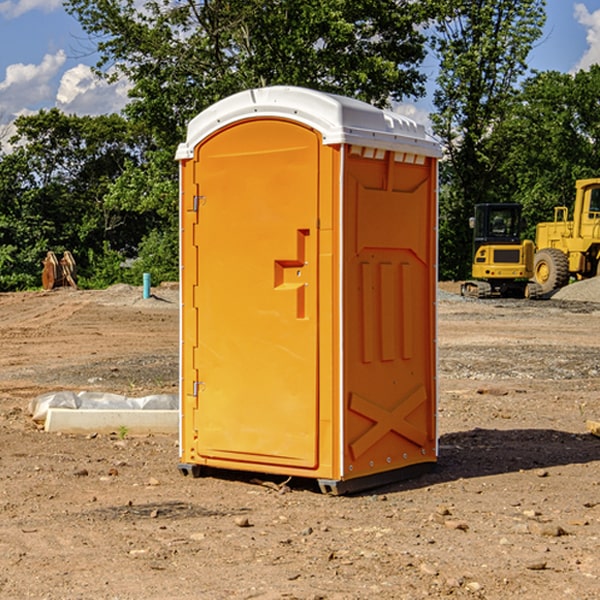 can i customize the exterior of the porta potties with my event logo or branding in Highland Illinois